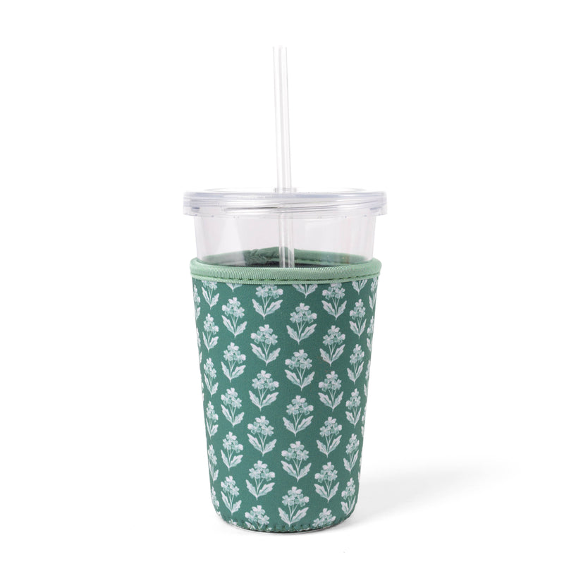 Forget Me Nots Sage Drink Sleeve | Iced Coffee Koozie