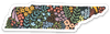 Tennessee State Floral Sticker 3.5x2in.