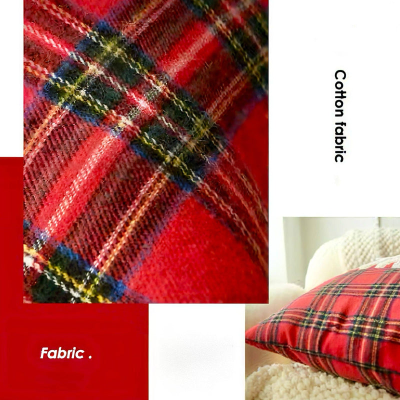 Christmas Plaid Throw Pillow Decorate 12"x20" Holiday Decor