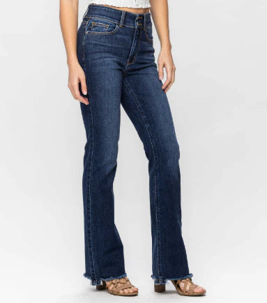 Judy Blue High Waist Frayed Hem Bootcut