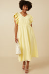 Floral Textured Ruffle Dress