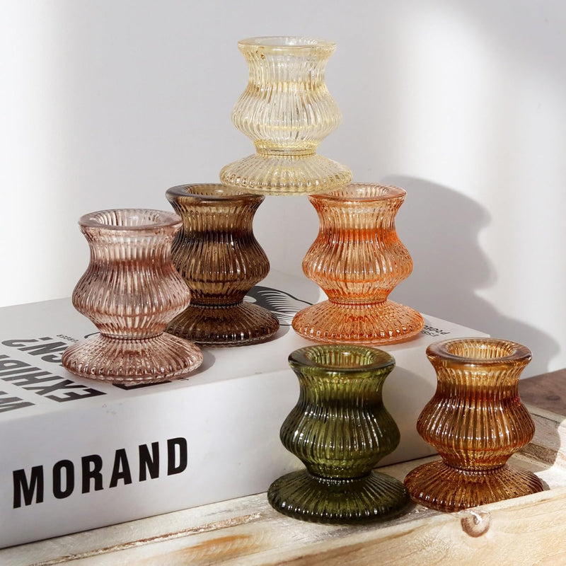 Candle holders - Colored Glass for Tapers