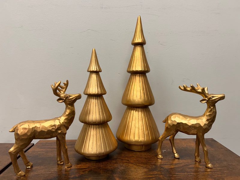Christmas Tree & Reindeer Figurines