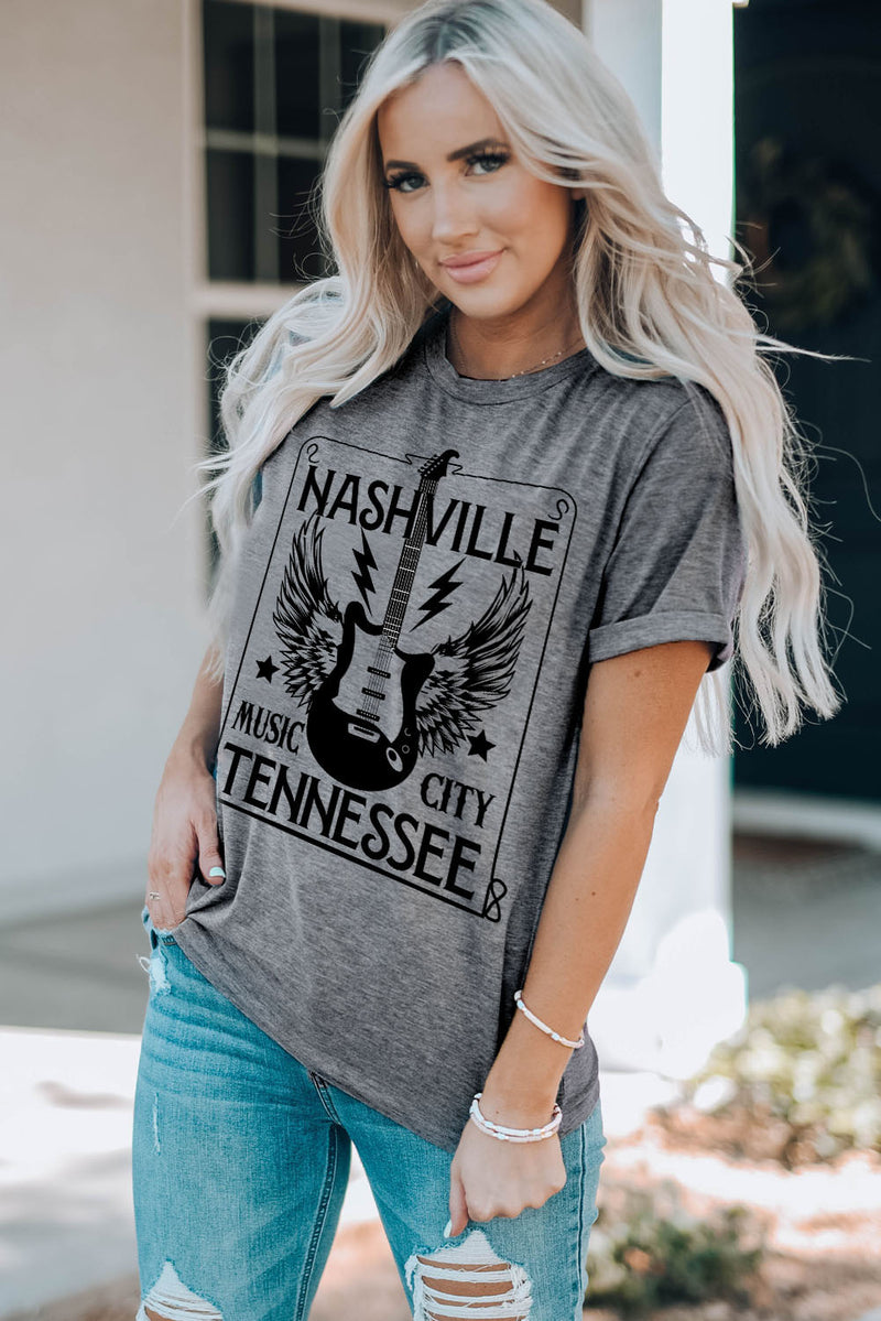Nashville Tennessee Cuffed Tee