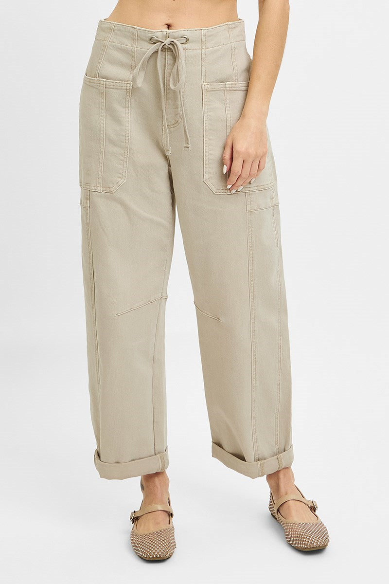 Risen HR Crop Wide Cargo Cuffed Pants