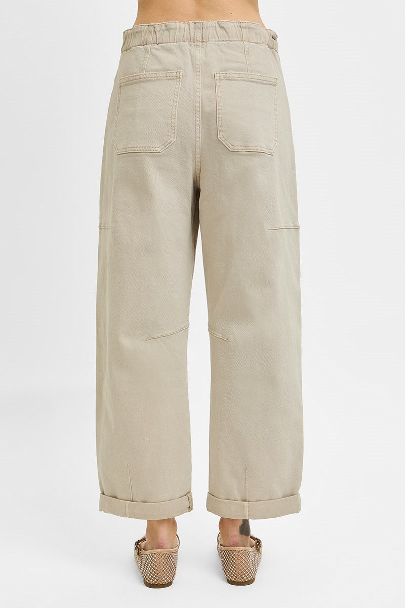 Risen HR Crop Wide Cargo Cuffed Pants