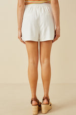 Pleated Button Shorts