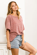 Relaxed Neck Pocket Top