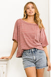 Relaxed Neck Pocket Top