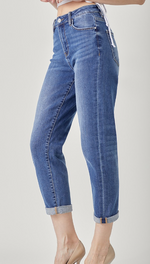 Risen Mid-Rise Girlfriend Jeans