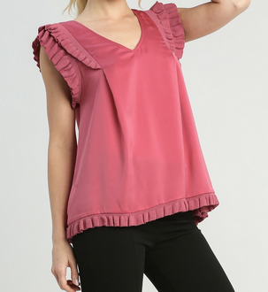 Michelle Mixed Media Layered Cap Sleeve Top