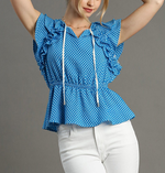 So Together Textured Ruffle Sleeve Top