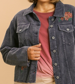 Embroidered Corduroy Jacket