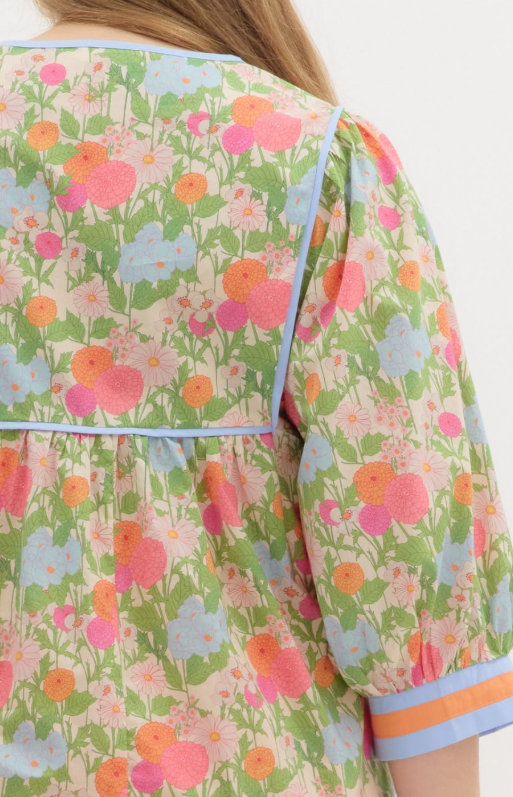 Charleston 1/2 Slv Floral Top