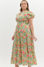 Portugal Coast Floral Maxi Dress
