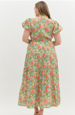 Portugal Coast Floral Maxi Dress