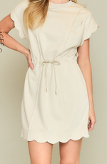 Scallop Hem Leisure Dress