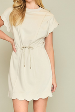 Scallop Hem Leisure Dress
