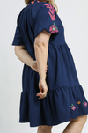 Belize Boho Embroidered Mini Dress