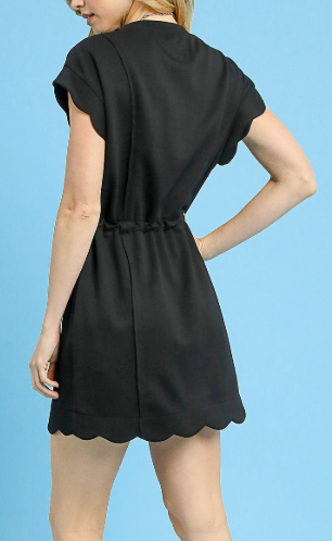 Scallop Hem Leisure Dress