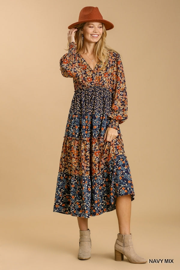 Floral Patch Layer Dress