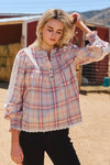 Lace & Plaid Top