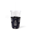 Midnight Damask Drink Sleeve Iced Coffee Koozie, Drink Cover
