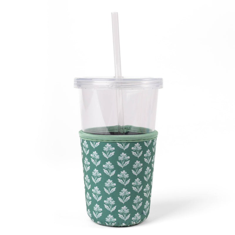 Forget Me Nots Sage Drink Sleeve | Iced Coffee Koozie