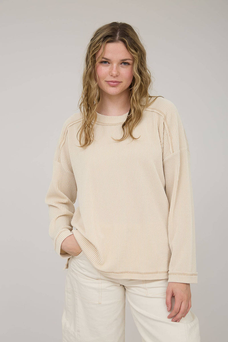 The Promise Ribbed Crew Neck Top