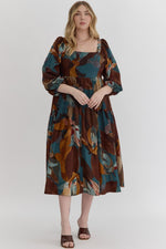 Don't Leaf Print Dress