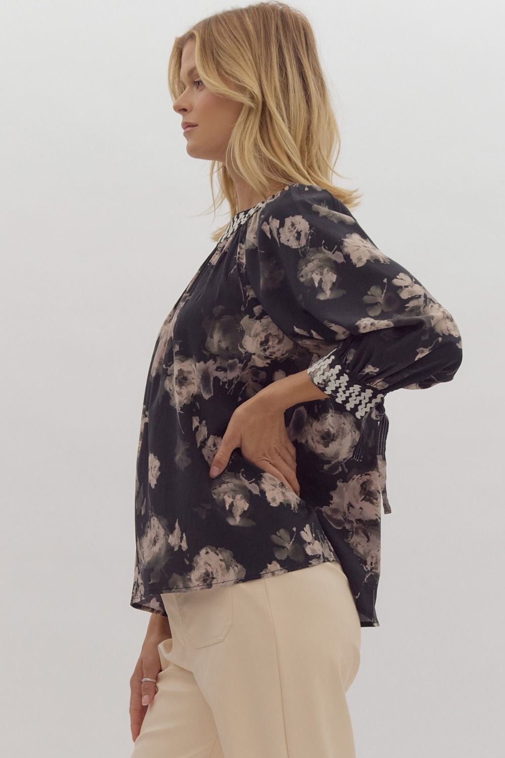 Passing Through Floral Blouse