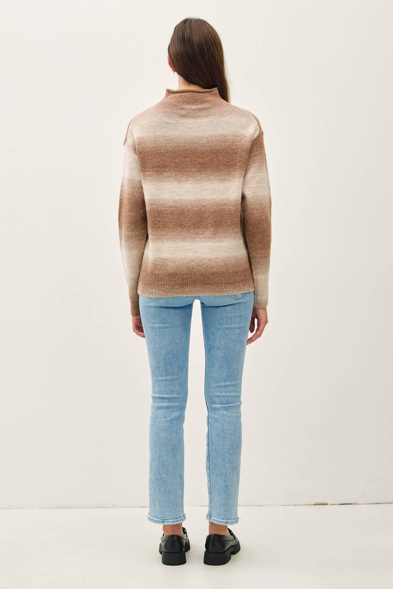 Gradiant Striped Wool Blend Sweater