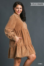 Corduroy Tiered Dress