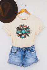 Western Boho Sunflower Graphic Tee - In Bloom Boutique 