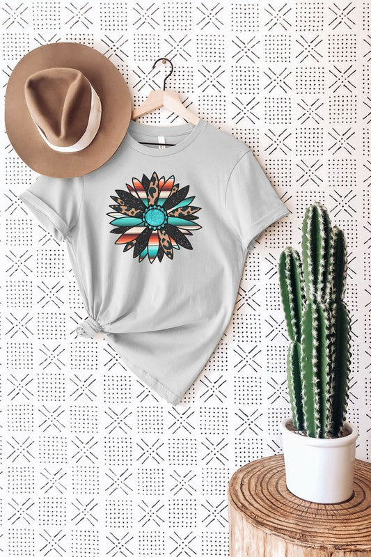 Western Boho Sunflower Graphic Tee - In Bloom Boutique 