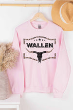WALLEN LEOPARD WESTERN GRAPHIC SWEATSHIRT - In Bloom Boutique 