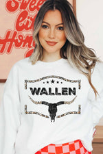 WALLEN LEOPARD WESTERN GRAPHIC SWEATSHIRT - In Bloom Boutique 