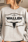 WALLEN LEOPARD WESTERN GRAPHIC SWEATSHIRT - In Bloom Boutique 