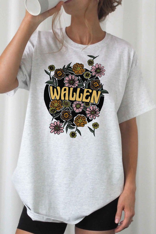 FLORAL WALLEN GRAPHIC TEE  (Online Only) - In Bloom Boutique 