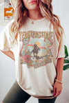 YELLOWSTONE COWBOY CLUB TEE PLUS SIZE - In Bloom Boutique 