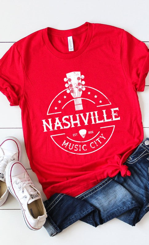 Nashville Music City Graphic Tee - In Bloom Boutique 