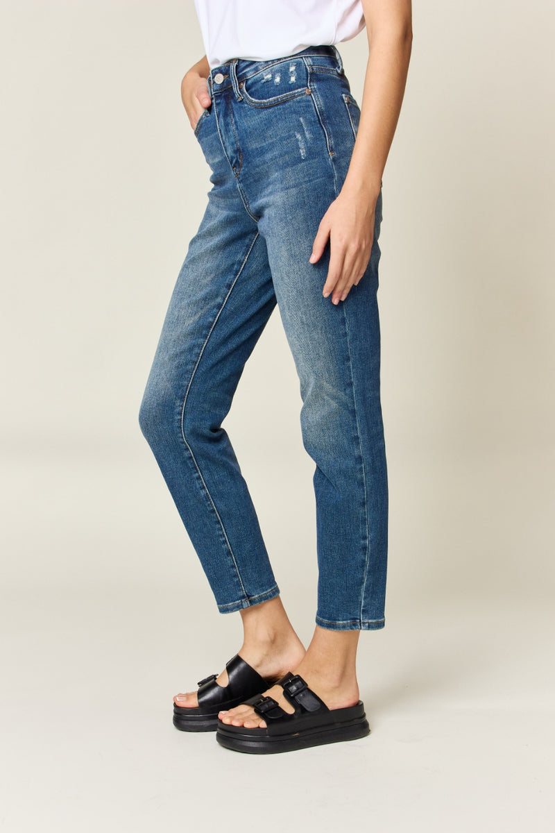 Judy Blue Full Size Tummy Control High Waist Slim Jeans (Online Only)