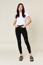 Judy Blue Full Size Distressed Tummy Control High Waist Skinny Jeans (Online Only)