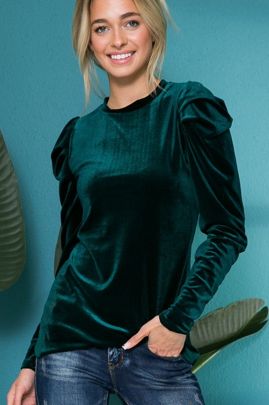 Curvy Dreaming of a Velvet Christmas Top - In Bloom Boutique 