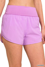 High Waisted Band Fold Over Shorts - In Bloom Boutique 