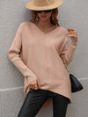 Trendy Oversized V-Neck Sweater - In Bloom Boutique 
