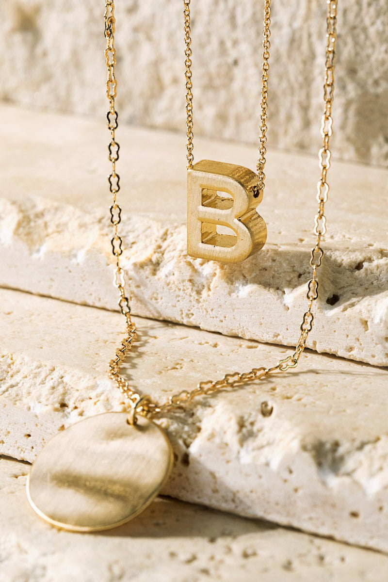Layered Gold Chain and Diamond Initial S Pendant Necklace - London Road  Jewellery