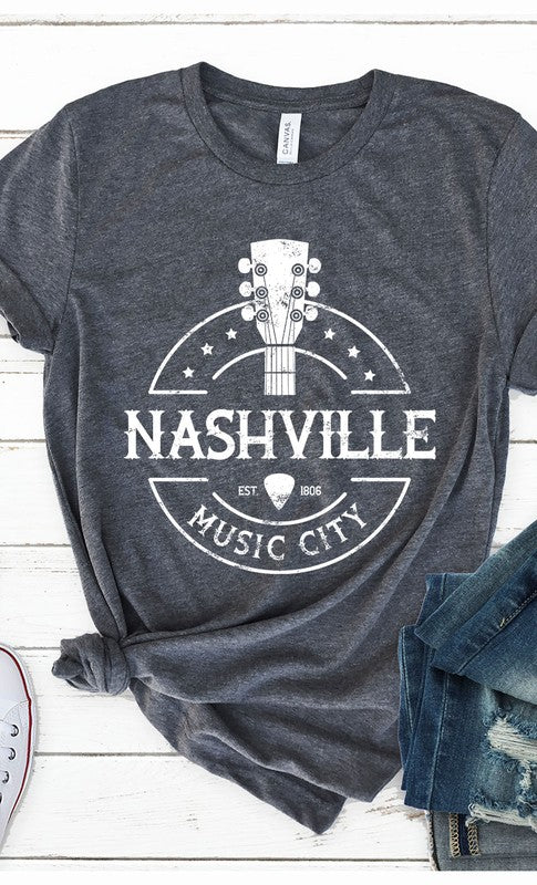 Nashville Music City Graphic Tee - In Bloom Boutique 