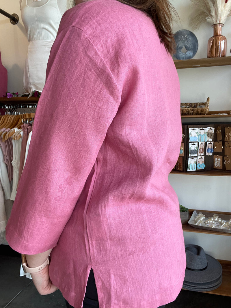 Vikolino Linen Bella Top - In Bloom Boutique 